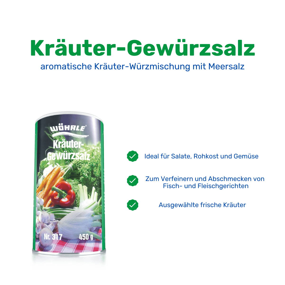 Top 5 Naturkost Kraeuter-Gewuerzsalz 450g Dose