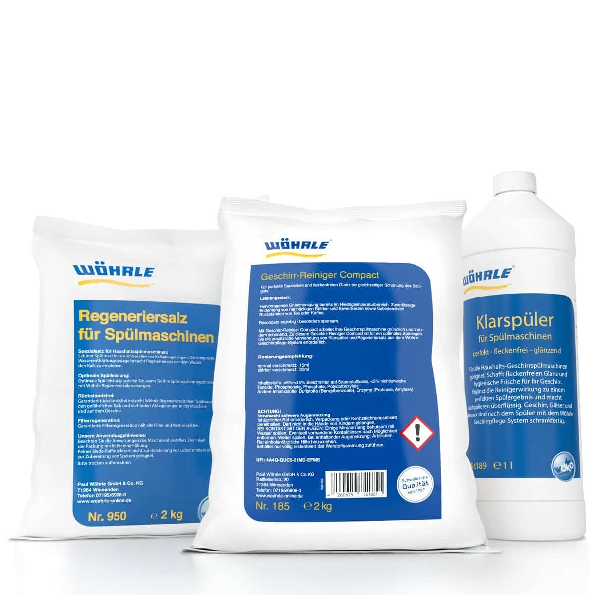 Spuelsystem Pulver Übersicht alle Produkte