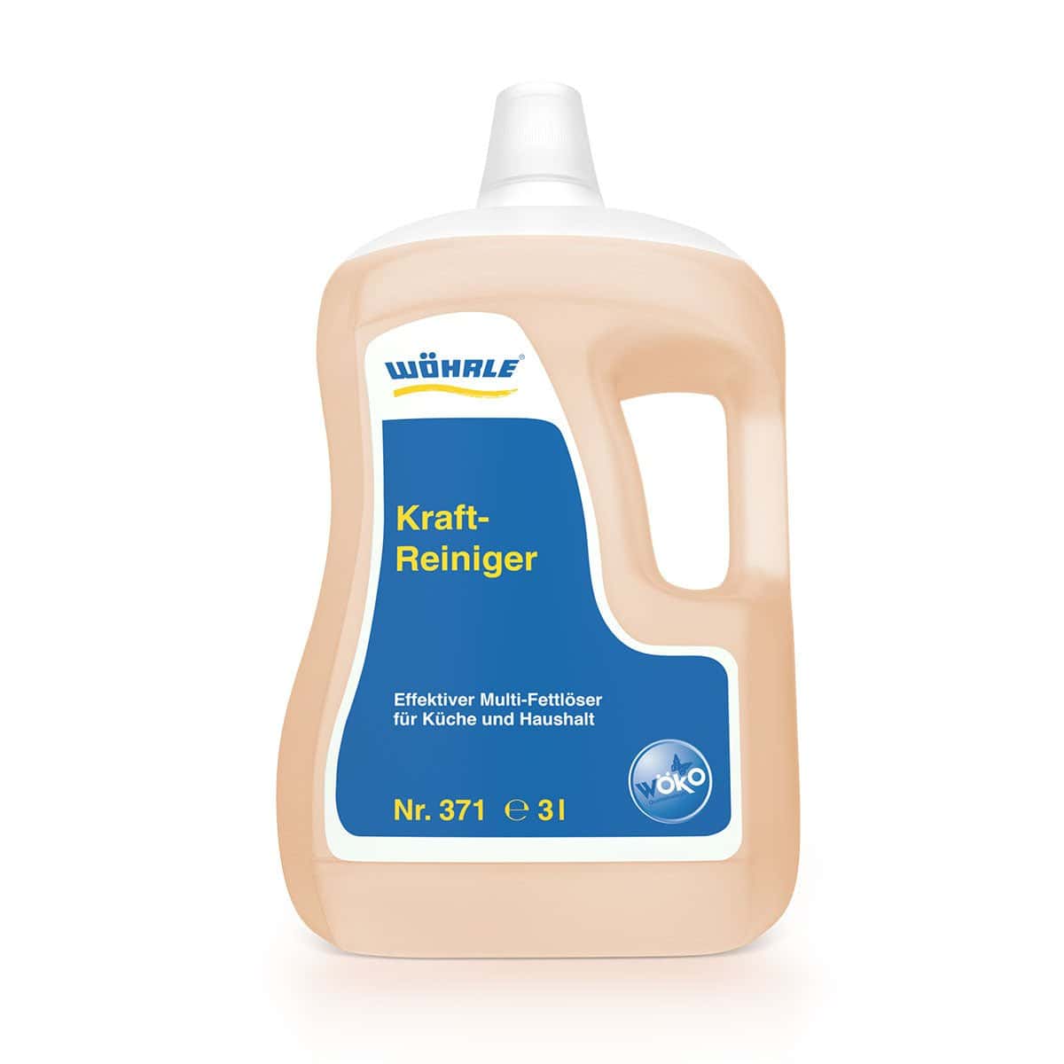 Woehrle Kraft-Reiniger 3l Nachfuellflasche vor weißem Hintergrund
