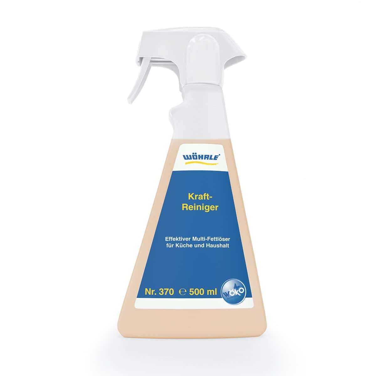 Woehrle Kraft-Reiniger 500ml Spruehflasche vor weißem Hintergrund